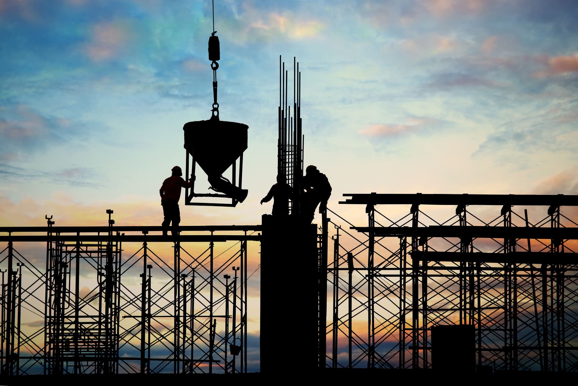 Silueta de construcción